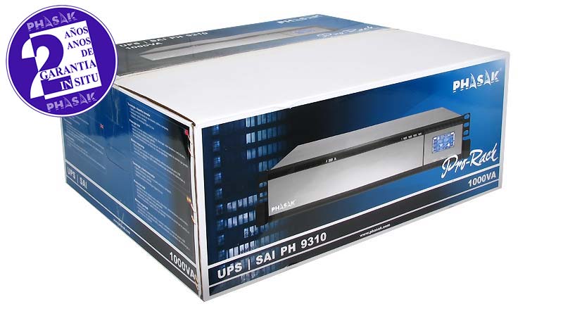 UPS PHASAK PRO-RACK LCD On-Line 1000 VA